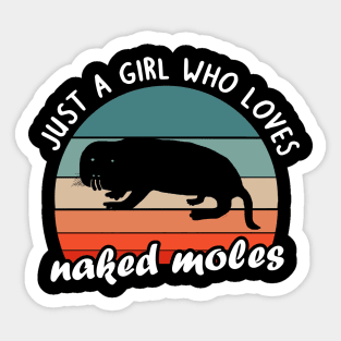 Naked Mole rat women girl design lover gift Sticker